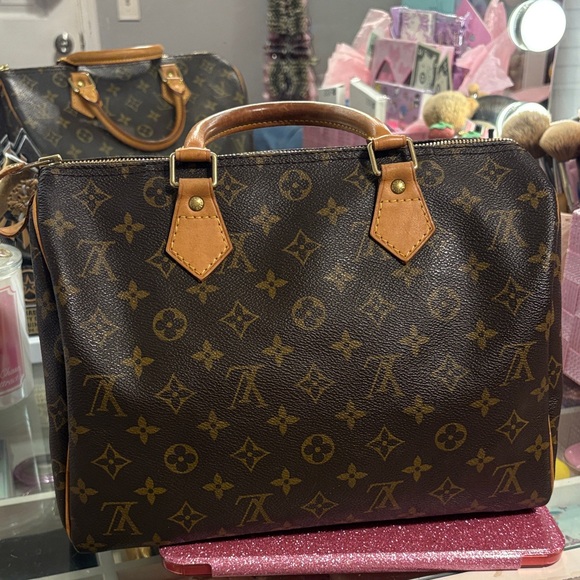 Louis Vuitton Brown and Tan Monogram Satchel - Picture 1 of 3